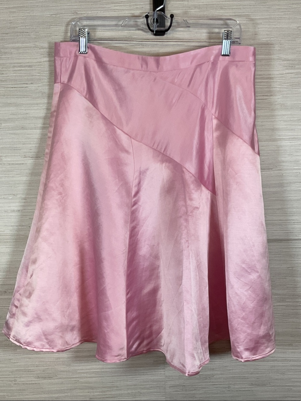 Vintage Banana Republic Linen Blend Pink Shiny A-Line Skirt NWT 12 Y2K 2005